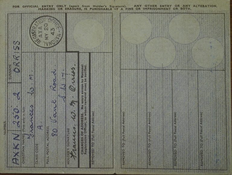 Car Registration Book 1943