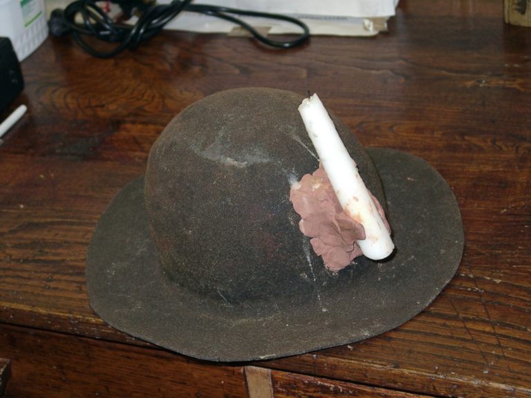 Miners Hat W Candle