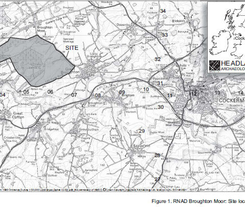 Broughton Moor WW2 Munitions Dump Location Map