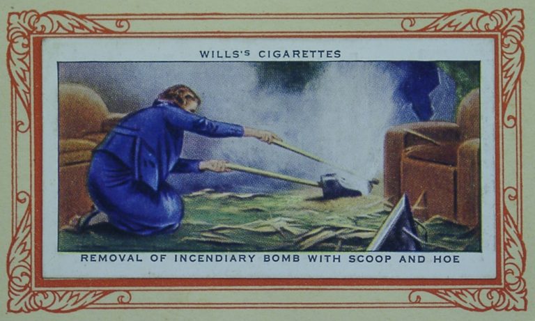 Cigarette Card In War Incend Bomb