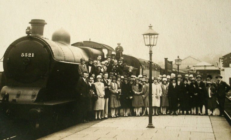 Crowd At Steam Train