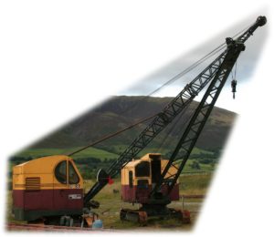 Excavator RB10 two jibs Threlkeld Quarry