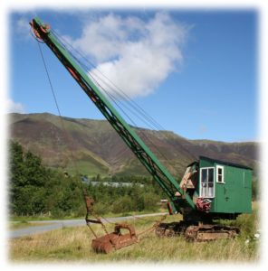 Excavator priestman cub blencathra Threlkeld Quarry