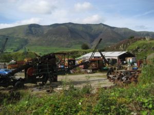 Excavators old machinery top quarry 1 Threlkeld Quarry