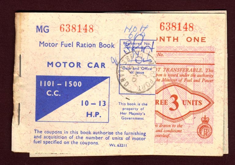 Fuel Ration Book Front