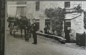 Horse And Cart Outside Post Office