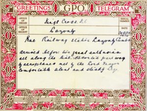 Jubilee Train Greeting Card 1935