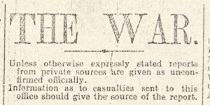 Lowca The War Headline War 1915