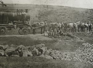 Mining Horses Pulling Steam Engine