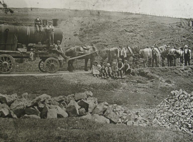 Mining Horses Pulling Steam Engine