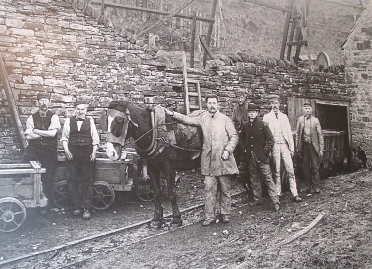 Mining Men Horse And Hoppers At Pit Entrance