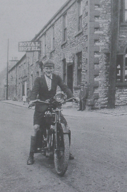 Motorbike And Man 1920s