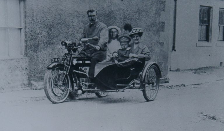 Motorbike With Sidecar Family