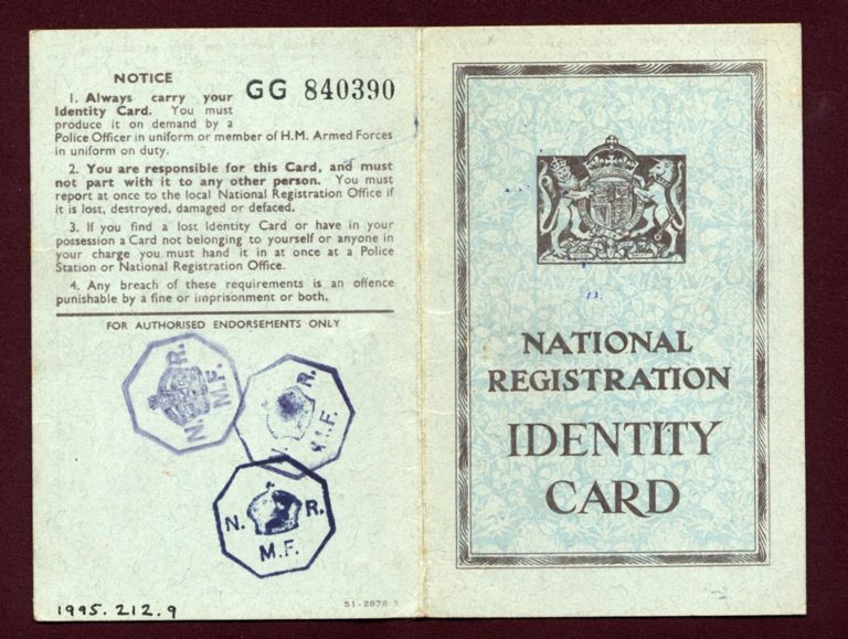 National Registration Identity Card Cover 1940s