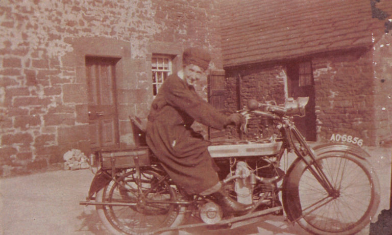 Nurse On Motorbike 1930s
