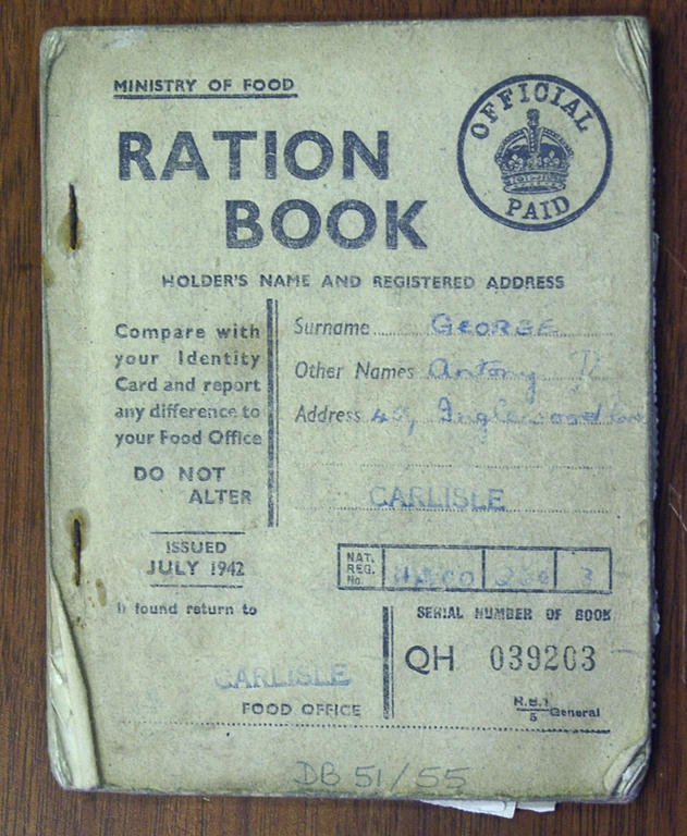 Ration Book During The War 1942 Carlisle