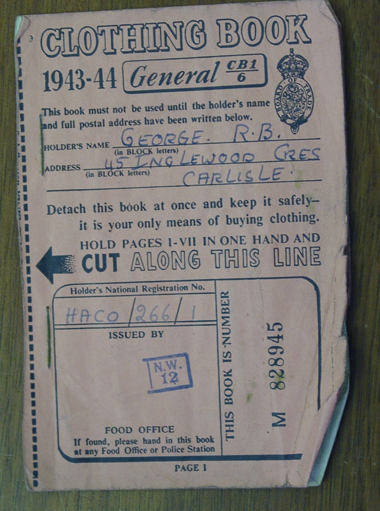 Ration Book For Clothes During The War 1943 2