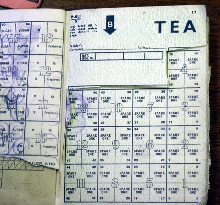 Ration Book For Tea And Sugar During The War 1943