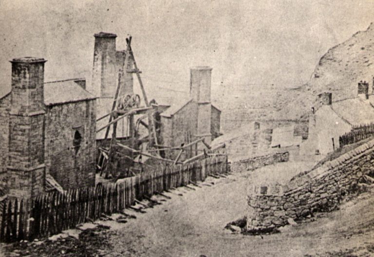 Saltom Pit Mine 1892 With Wooden Tripod For Winding Wheel Photo