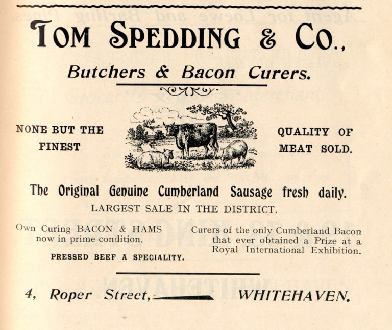 Tom Spedding Butchers Advert 1912