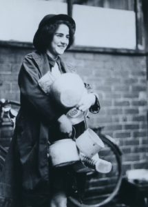 War Effort Lady Donates Metal Pans For Metal For Tanks