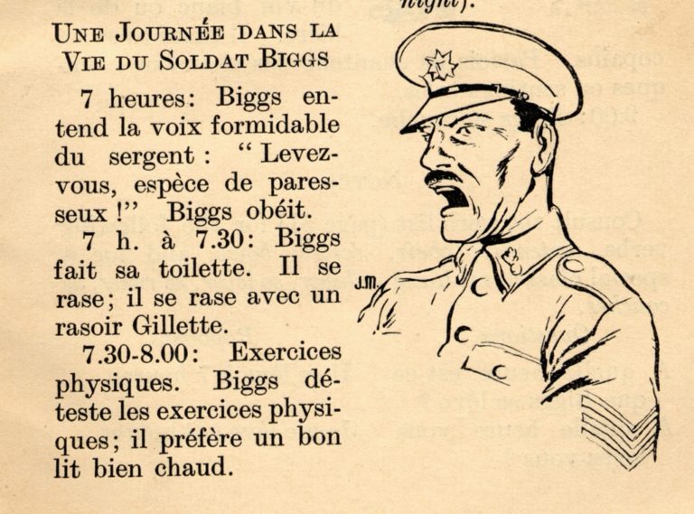 Wartime Easy French For The Forces Soldier Biggs In Trouble With Sgt Major