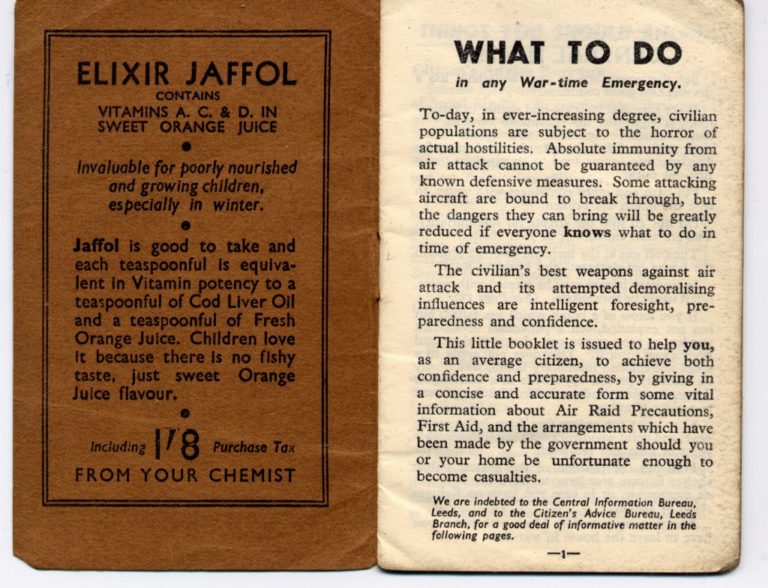 What To Do In Wartime Emergency In Front